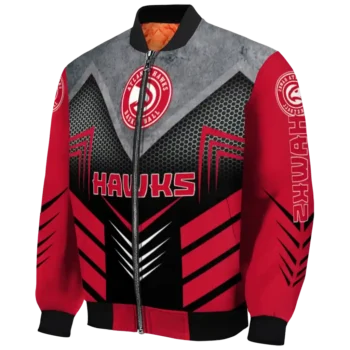 atlanta hawks arrow layer red black bomber jacket best selling