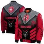 atlanta hawks arrow layer red black bomber jacket best selling