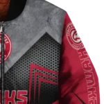 atlanta hawks arrow layer red black bomber jacket best selling