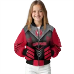 atlanta hawks arrow layer red black bomber jacket best selling