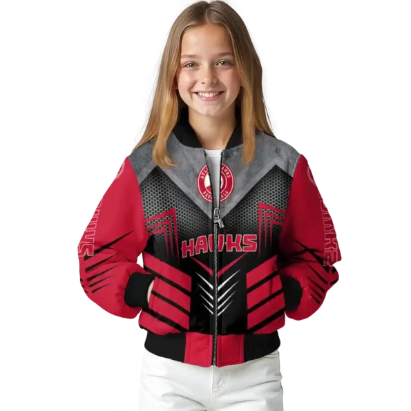 atlanta hawks arrow layer red black bomber jacket top rated