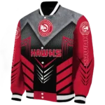 atlanta hawks arrow layer red black varsity jacket best selling.webp