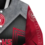 atlanta hawks arrow layer red black varsity jacket best selling.webp