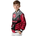 atlanta hawks arrow layer red black varsity jacket best selling.webp