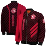 atlanta hawks triple side stripes red black bomber jacket best selling