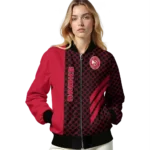 atlanta hawks triple side stripes red black bomber jacket best selling