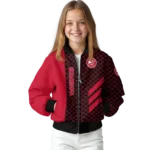 atlanta hawks triple side stripes red black bomber jacket best selling