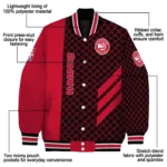 atlanta hawks triple side stripes red black varsity jacket best selling.webp