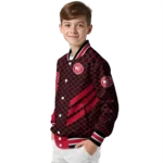atlanta hawks triple side stripes red black varsity jacket best selling.webp