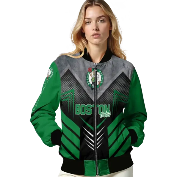 boston celtics arrow layer green black bomber jacket latest model