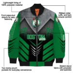boston celtics arrow layer green black bomber jacket best selling