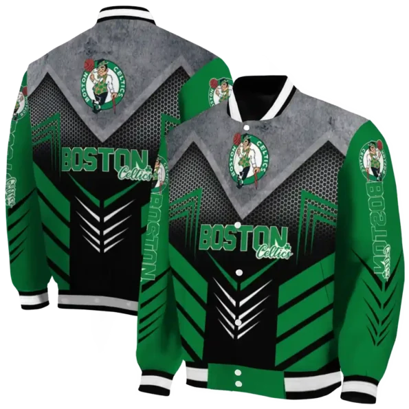 boston celtics arrow layer green black varsity jacket fashion forward.webp
