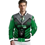boston celtics arrow layer green black varsity jacket best selling.webp