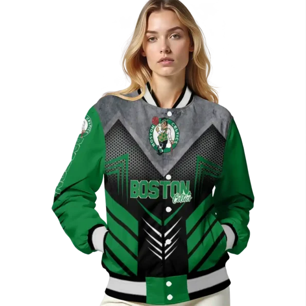 boston celtics arrow layer green black varsity jacket latest model.webp