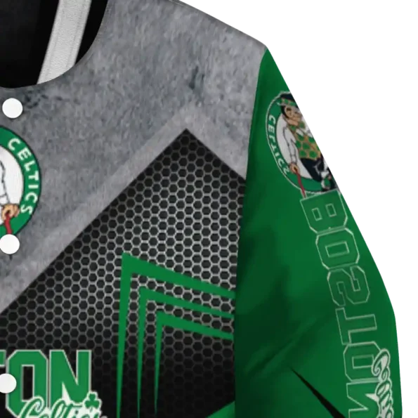boston celtics arrow layer green black varsity jacket premium grade.webp