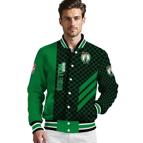 boston celtics triple side stripes green black varsity jacket high quality.webp