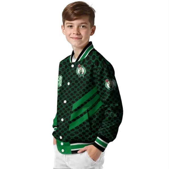 boston celtics triple side stripes green black varsity jacket trendy.webp