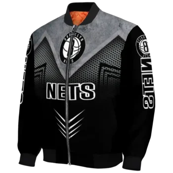 brooklyn nets arrow layer black bomber jacket best selling