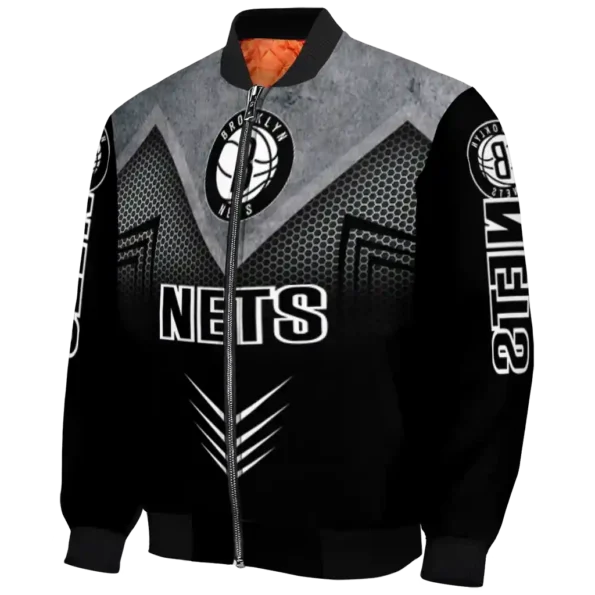 brooklyn nets arrow layer black bomber jacket best selling