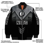 brooklyn nets arrow layer black bomber jacket best selling
