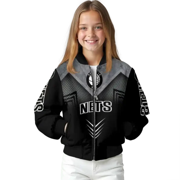 brooklyn nets arrow layer black bomber jacket top rated