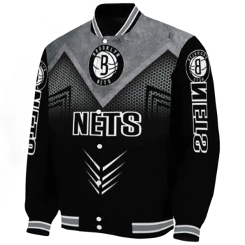 brooklyn nets arrow layer black varsity jacket best selling.webp
