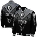 brooklyn nets arrow layer black varsity jacket best selling.webp