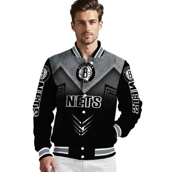 brooklyn nets arrow layer black varsity jacket high quality.webp