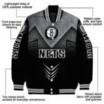 brooklyn nets arrow layer black varsity jacket best selling.webp