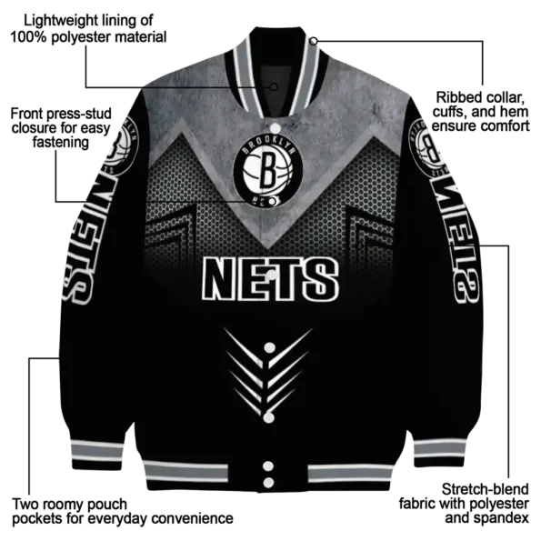 brooklyn nets arrow layer black varsity jacket new arrival.webp