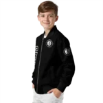 brooklyn nets triple side stripes black bomber jacket best selling