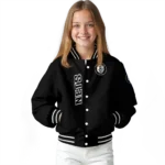 brooklyn nets triple side stripes black varsity jacket best selling.webp