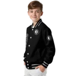 brooklyn nets triple side stripes black varsity jacket best selling.webp