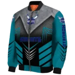 charlotte hornets arrow layer teal black bomber jacket best selling