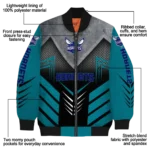 charlotte hornets arrow layer teal black bomber jacket best selling