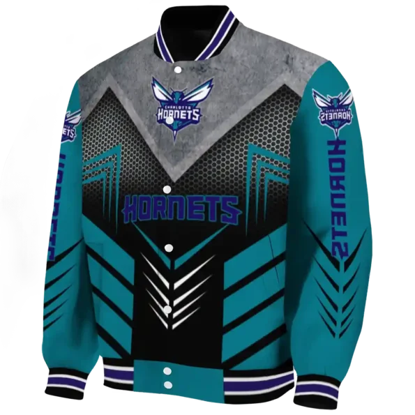 charlotte hornets arrow layer teal black varsity jacket best selling.webp