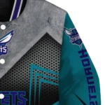 charlotte hornets arrow layer teal black varsity jacket best selling.webp