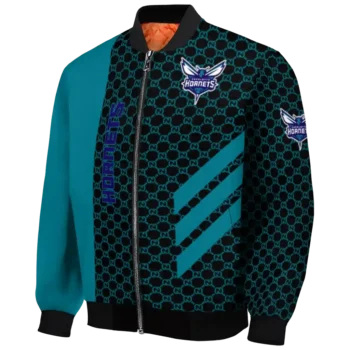 charlotte hornets triple side stripes teal black bomber jacket best selling