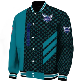 charlotte hornets triple side stripes teal black varsity jacket best selling.webp
