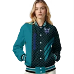 charlotte hornets triple side stripes teal black varsity jacket best selling.webp