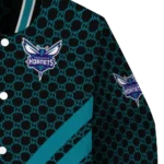 charlotte hornets triple side stripes teal black varsity jacket best selling.webp