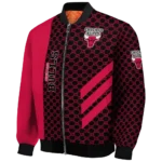 chicago bulls triple side stripes red black bomber jacket best selling