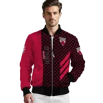 chicago bulls triple side stripes red black bomber jacket best selling