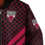 chicago bulls triple side stripes red black bomber jacket best selling