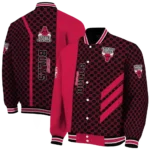 chicago bulls triple side stripes red black varsity jacket best selling.webp