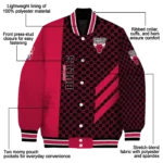 chicago bulls triple side stripes red black varsity jacket best selling.webp
