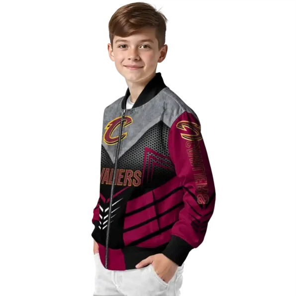 cleveland cavaliers arrow layer wine black bomber jacket trendy