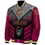 cleveland cavaliers arrow layer wine black varsity jacket best selling.webp