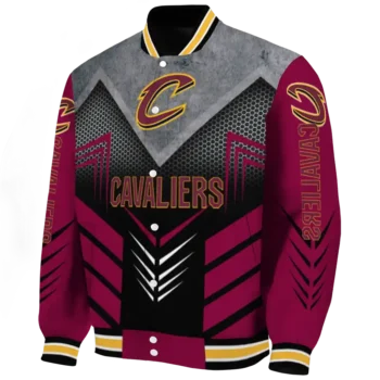 cleveland cavaliers arrow layer wine black varsity jacket best selling.webp