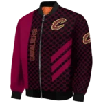 cleveland cavaliers triple side stripes wine black bomber jacket best selling